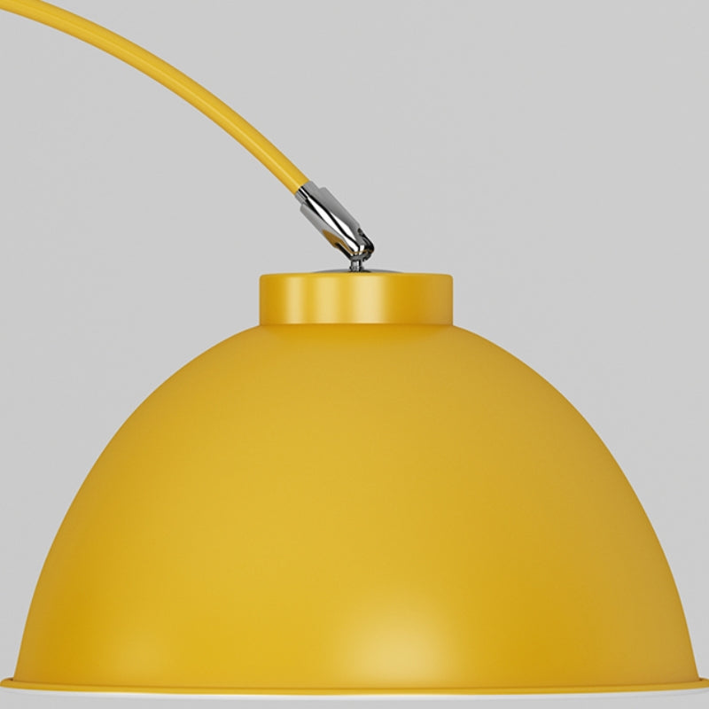 Aria Stehlampe Modern Schale LED Schwarz/Rotwein/Gelb Wohnzimmer