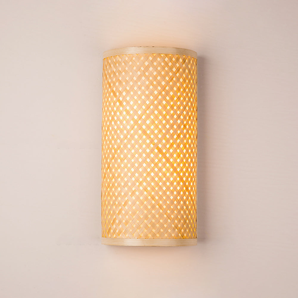 Muto Design LED Wandleuchte Innen Treppenhaus/Wohnzimmer Rattan