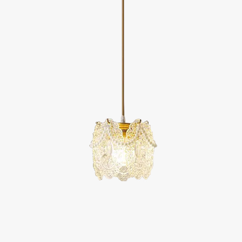 Kristy Moderne LED Pendelleuchte Gold Schlafzimmer/Wohnzimmer Glas