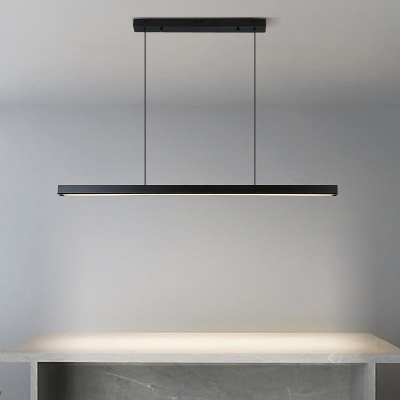 Arisha Pendelleuchte Linear Metall&Holz Modern LED Schwarz/Weiß Wohnzimmer