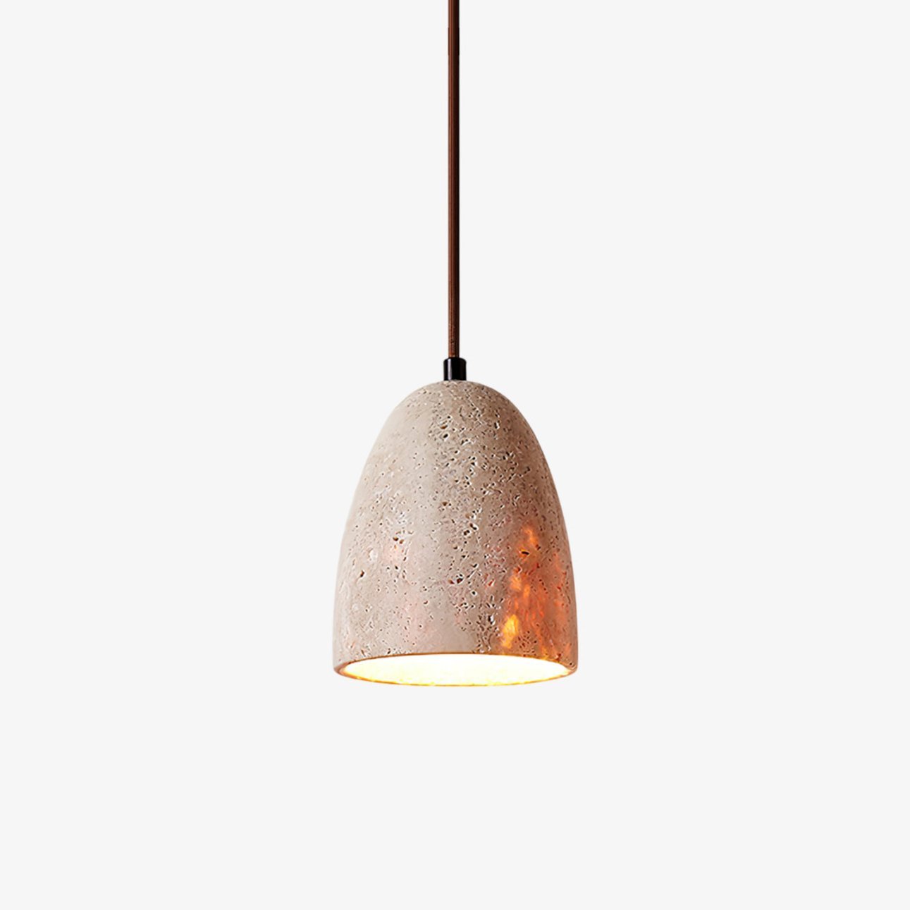 Evtheira Conical Travertine Pendant Light - Neutralighting