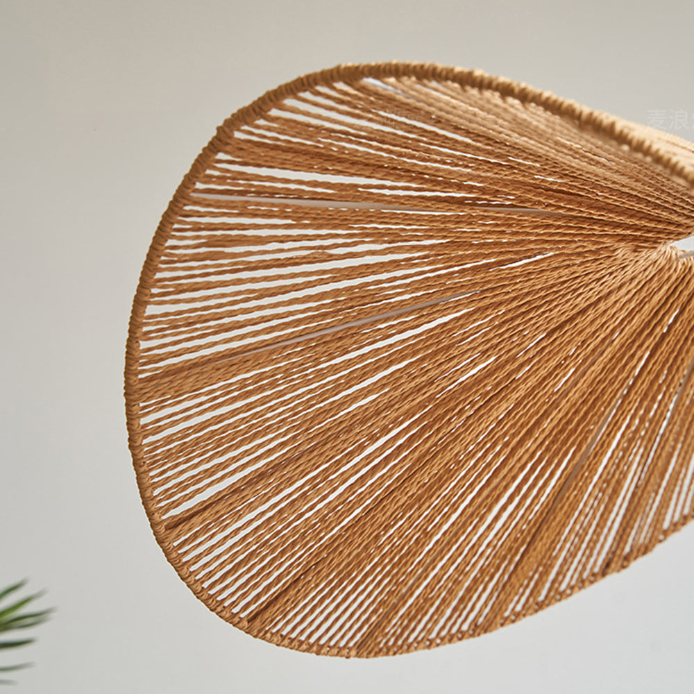Muto Twine Modern LED Pendelleuchte Braun/Beige Durchmesser Metall/Rattan Schlafzimmer