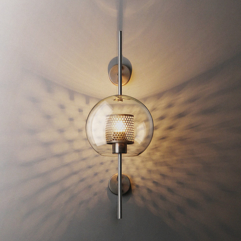 Valentina Industrial LED Wandleuchte Global, Silber/Gold, Innen