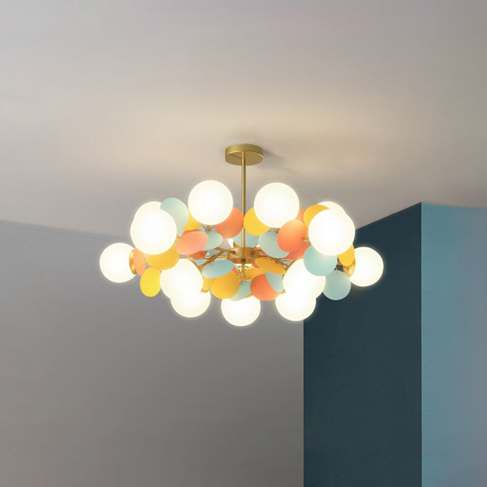 Aria Modern Kronleuchter Weltkugel Kinderzimmer, Mehrfarbig, Metall-Letslighting