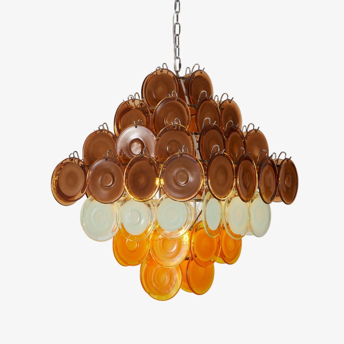 Aurora Chandelier Retro Glass Disc Multicolor Vintage - Neutralighting