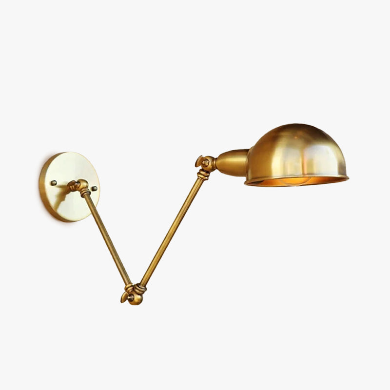 Silva Retro LED Wandleuchte Schale, Innen, Bronze, Wohnzimmer, Metall