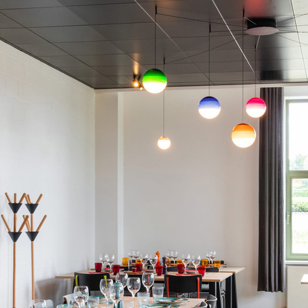 Valentina Bunte Pendelleuchte Glas Kugel Schlafzimmer/Wohnzimmer