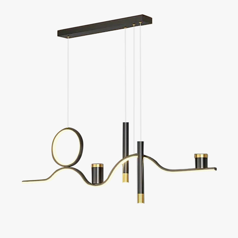 Arisha Moderne LED Pendelleuchte Esszimmer/Wohnzimmer Schwarz/Gold