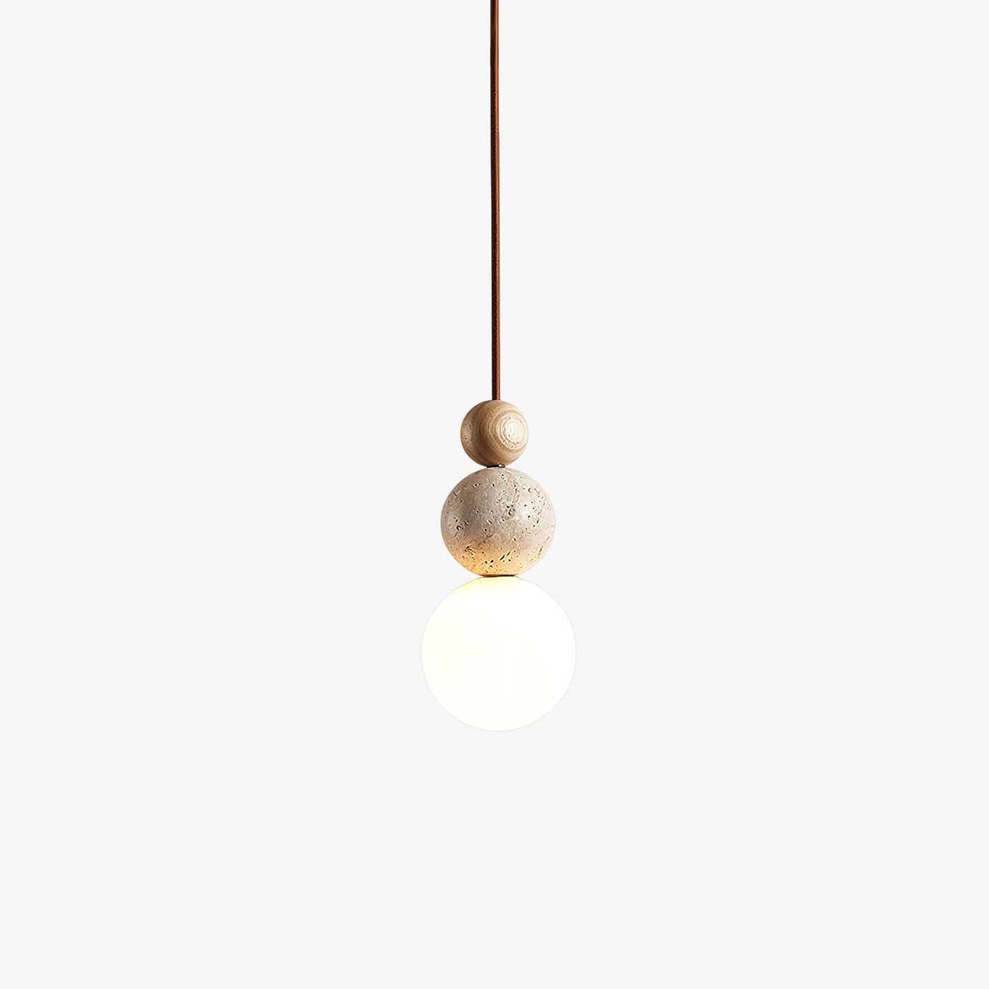 Ullaeia Sphere-Cluster Travertine Pendant Light - Neutralighting