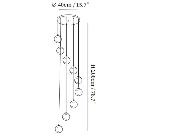 Gloruvye Balls Modern Cluster Metal Chandelier - Letslighting