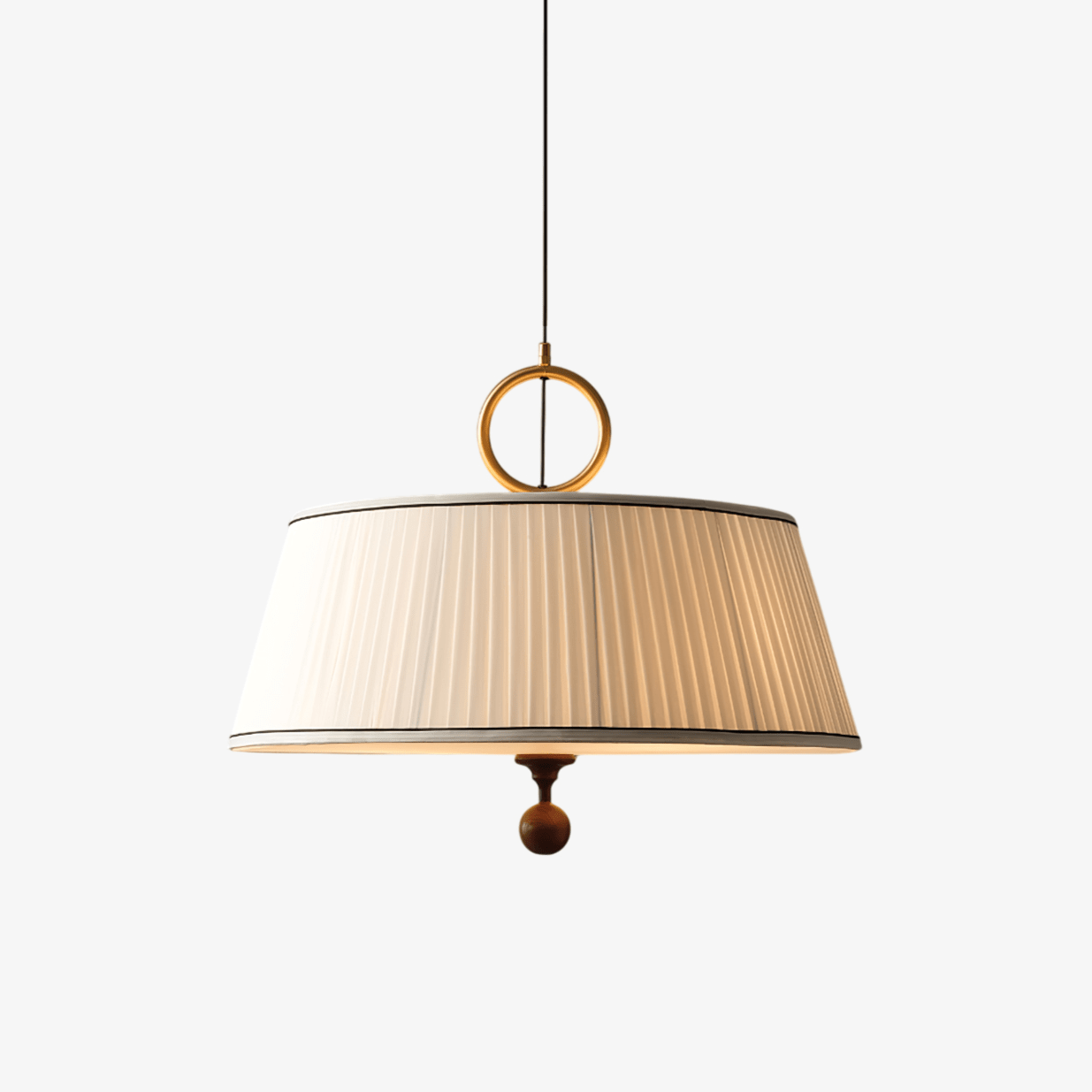 Zavaran Traditionelle Naturholz Stoff Pendelleuchte-Letslighting