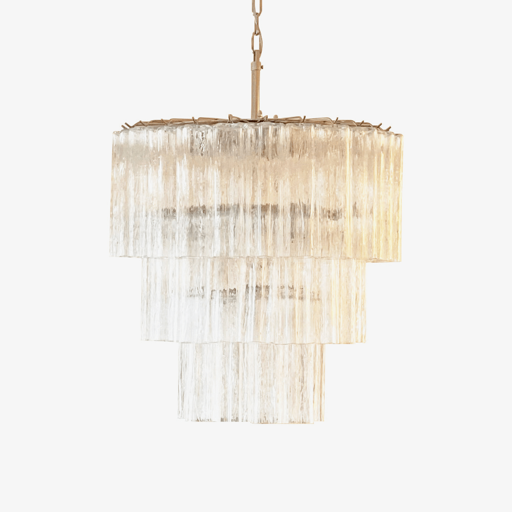 Aurora Chandelier Tiered Murano Glass Tube Waterfall Luxury - Neutralighting