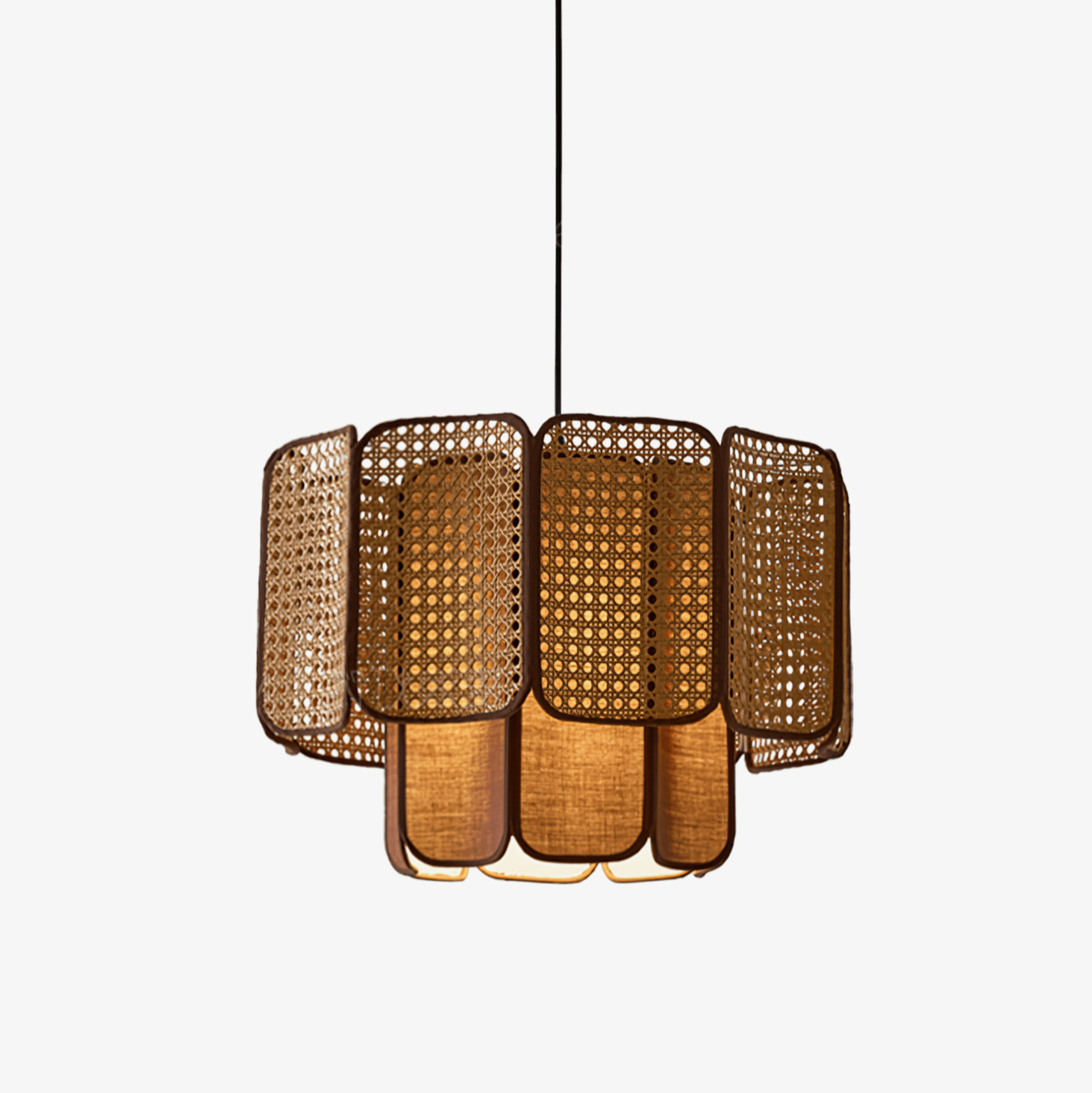 Cane Vintage Stoff Pendelleuchte Lampe-Letslighting