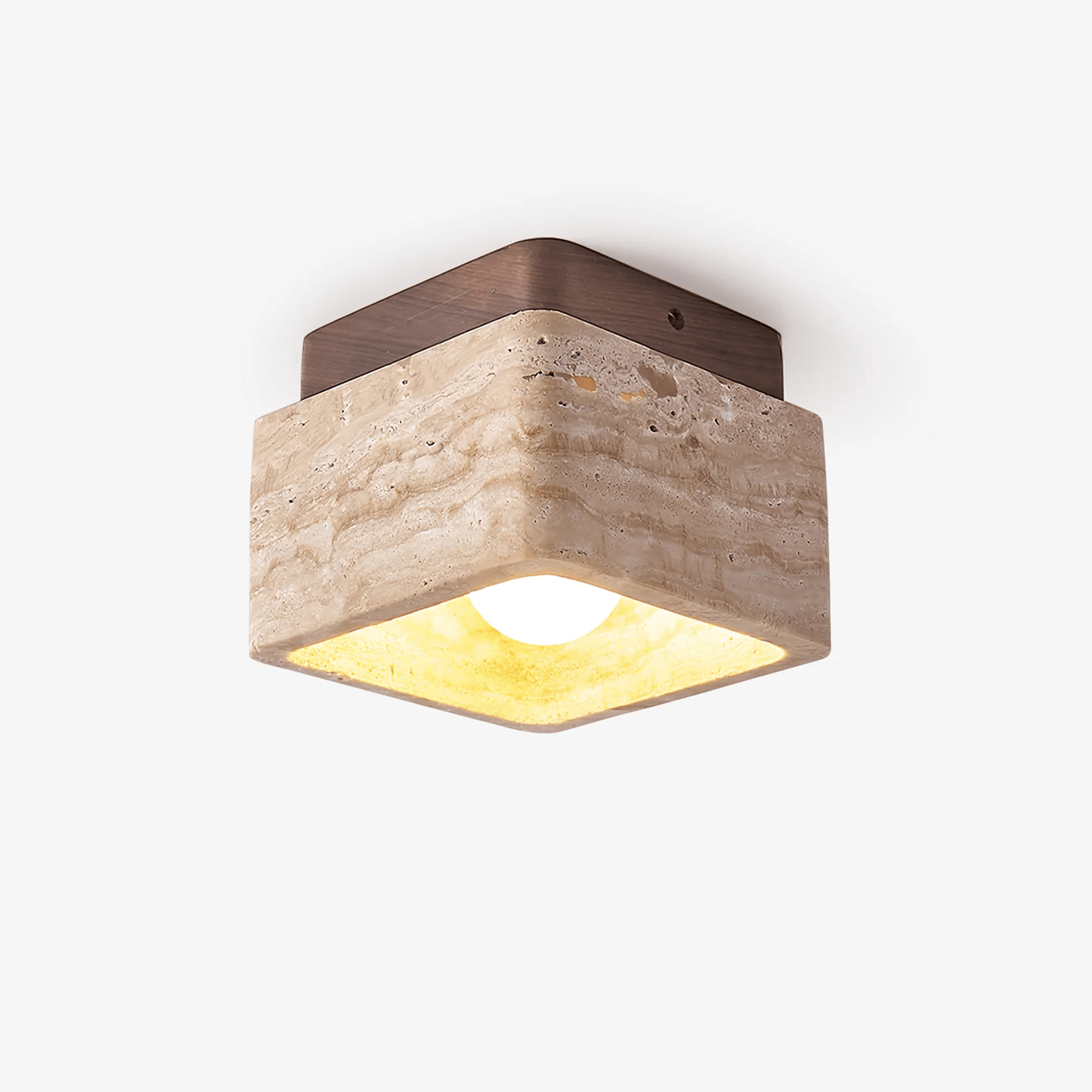 Alaearis Textured Travertine Ceiling Light - Neutralighting