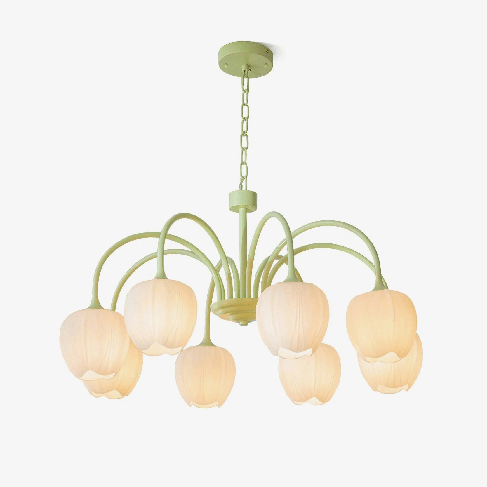Lustra Kronleuchter Tulip Matcha Glas-Letslighting