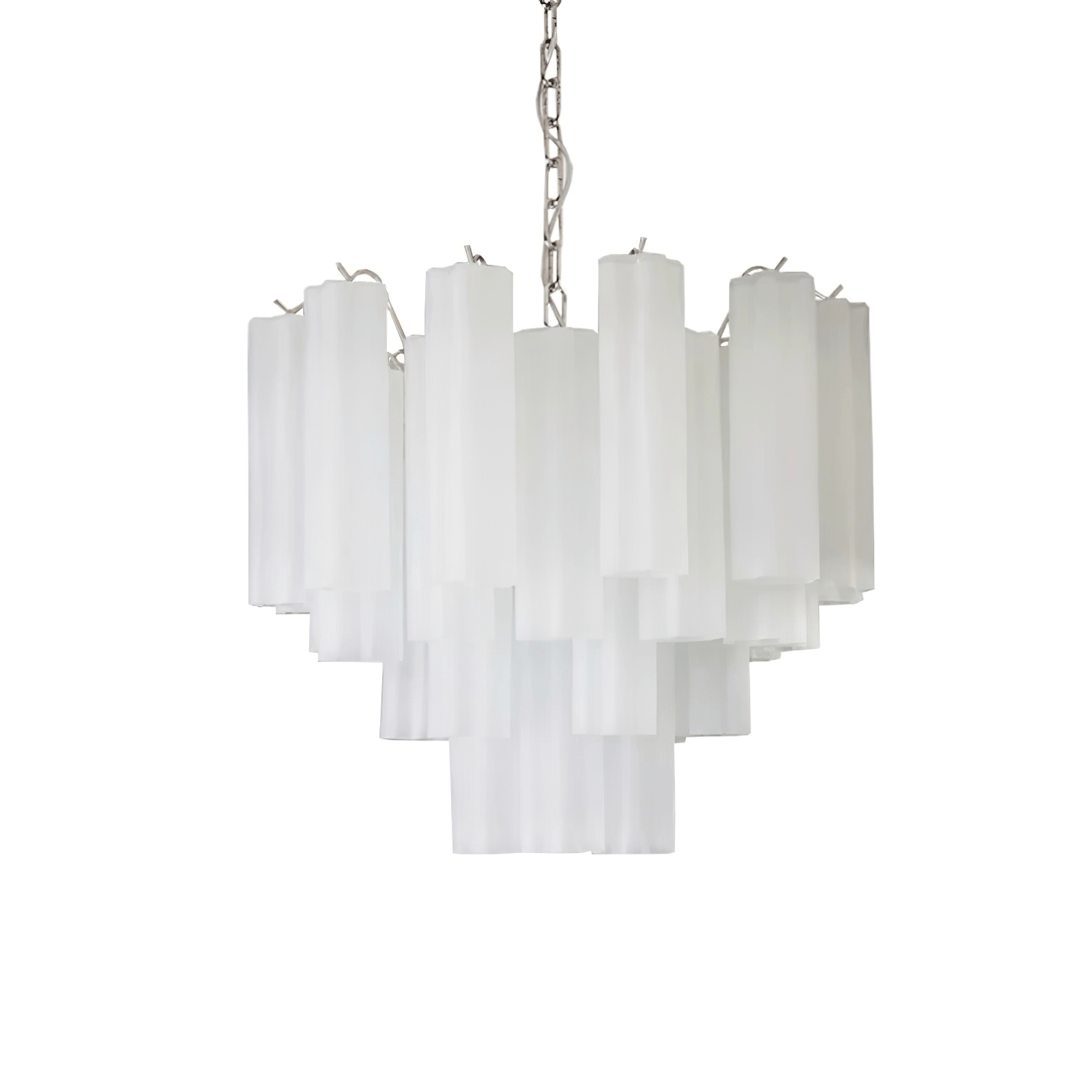 Aurora Chandelier Frosted Glass Tubes Layered Minimalist - Neutralighting