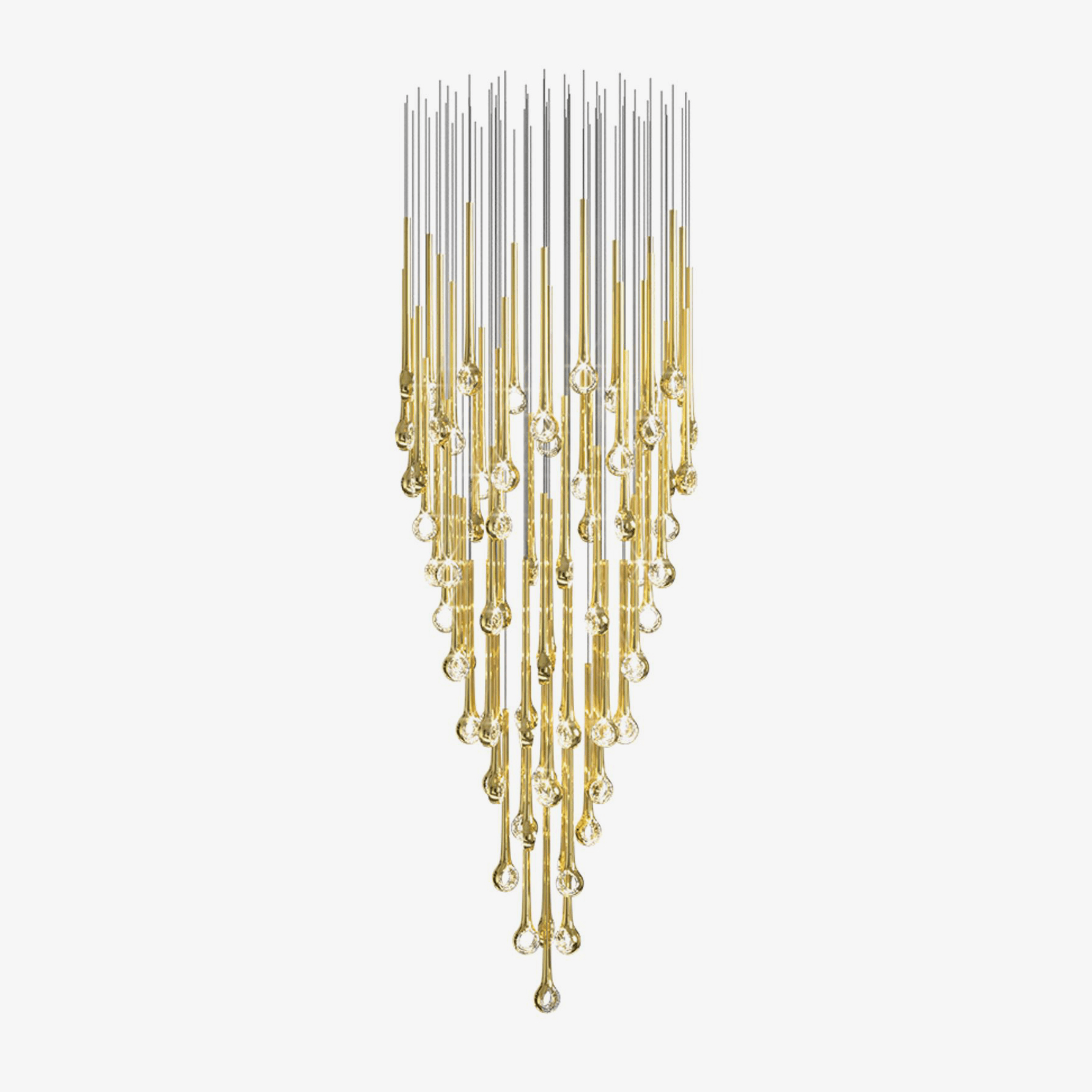 Cicarir Kronleuchter aus goldfarbenem Glas mit Farbverlauf-Letslighting