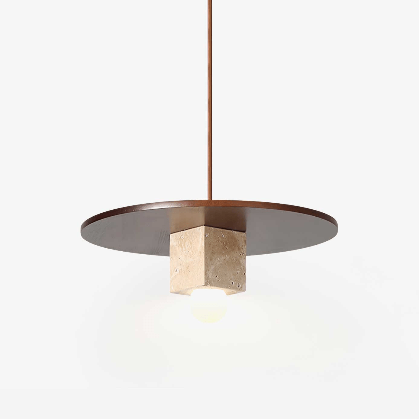 Ucariel Geometric Travertine Pendant Light - Neutralighting