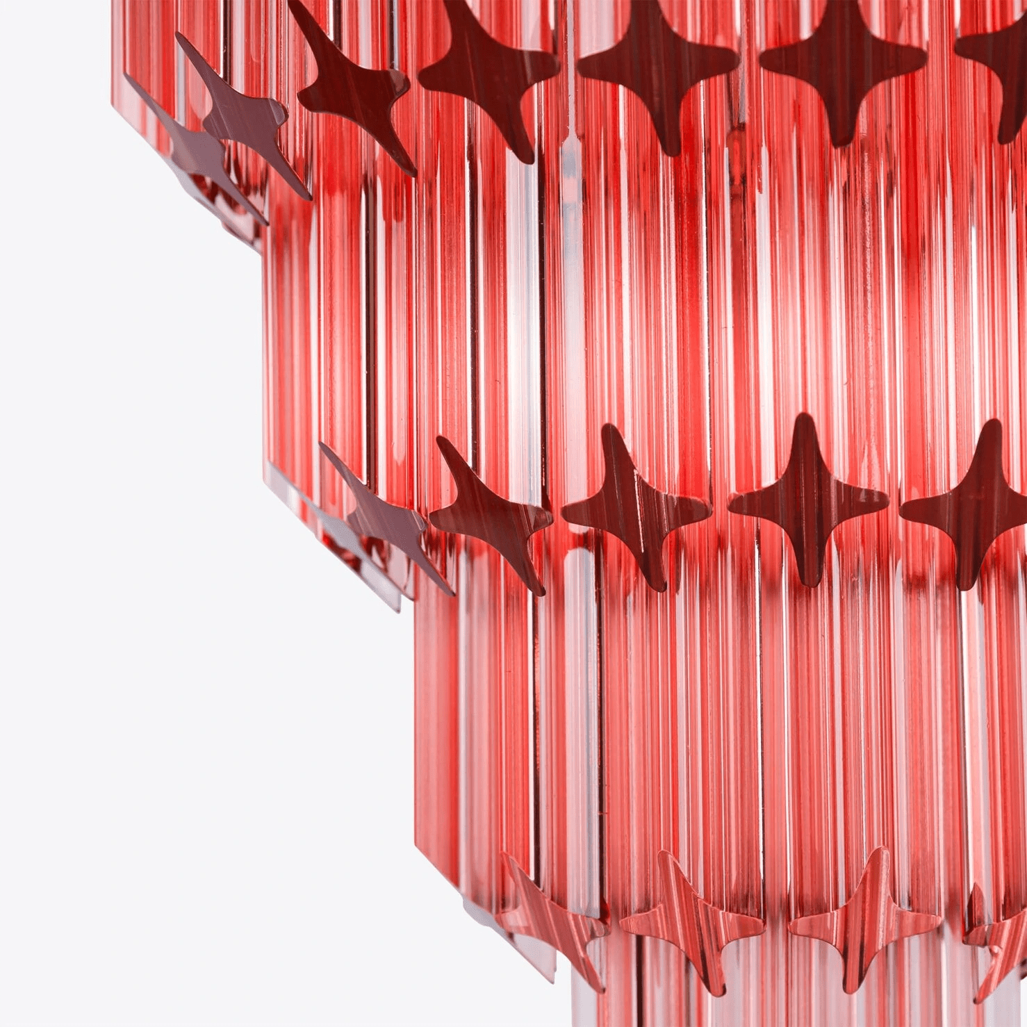 Aurora Chandelier Amber Diamond Glass Layered Retro - Neutralighting