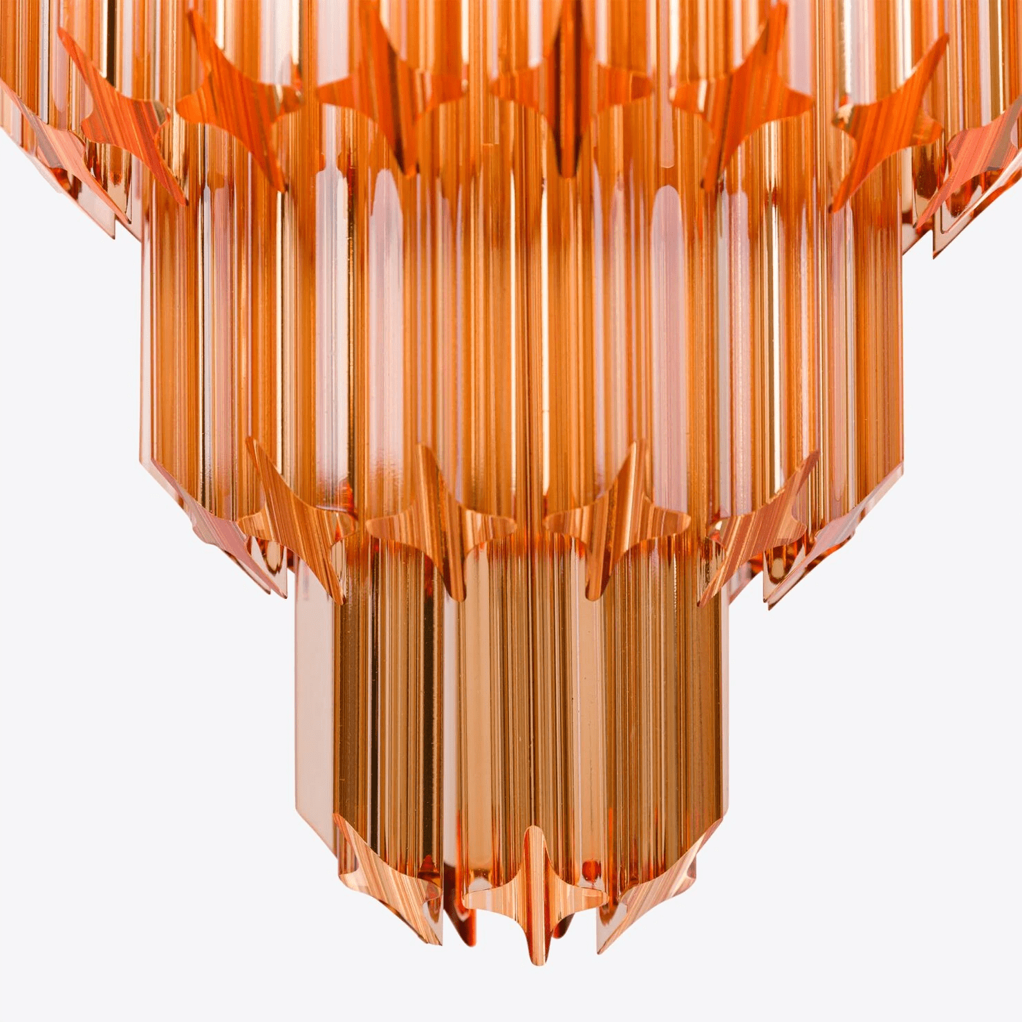 Aurora Chandelier Amber Diamond Glass Layered Retro - Neutralighting