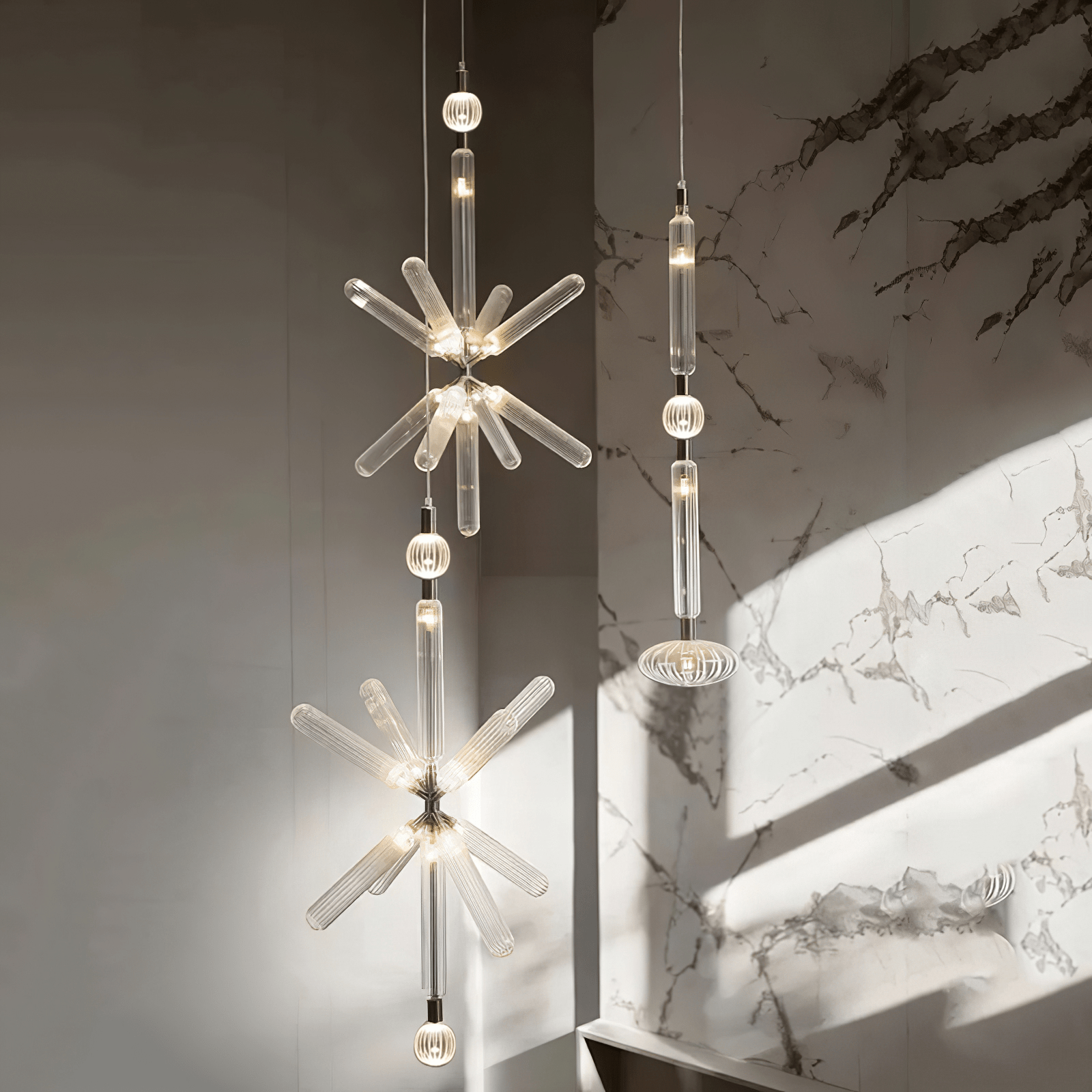 Solara Pendelleuchte Kristall Zylinder Cipher Modern-Letslighting