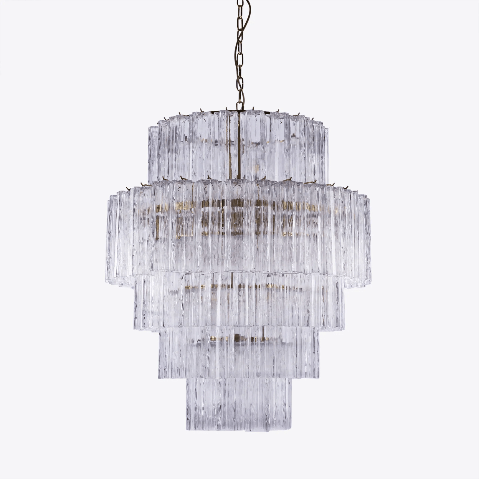 Aurora Chandelier Pink Prism Glass Layered Elegant - Neutralighting
