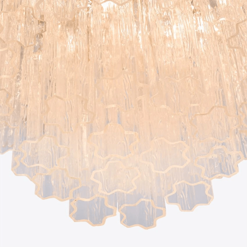 Aurora Chandelier Four Tier Fluted Glass - Neutralighting