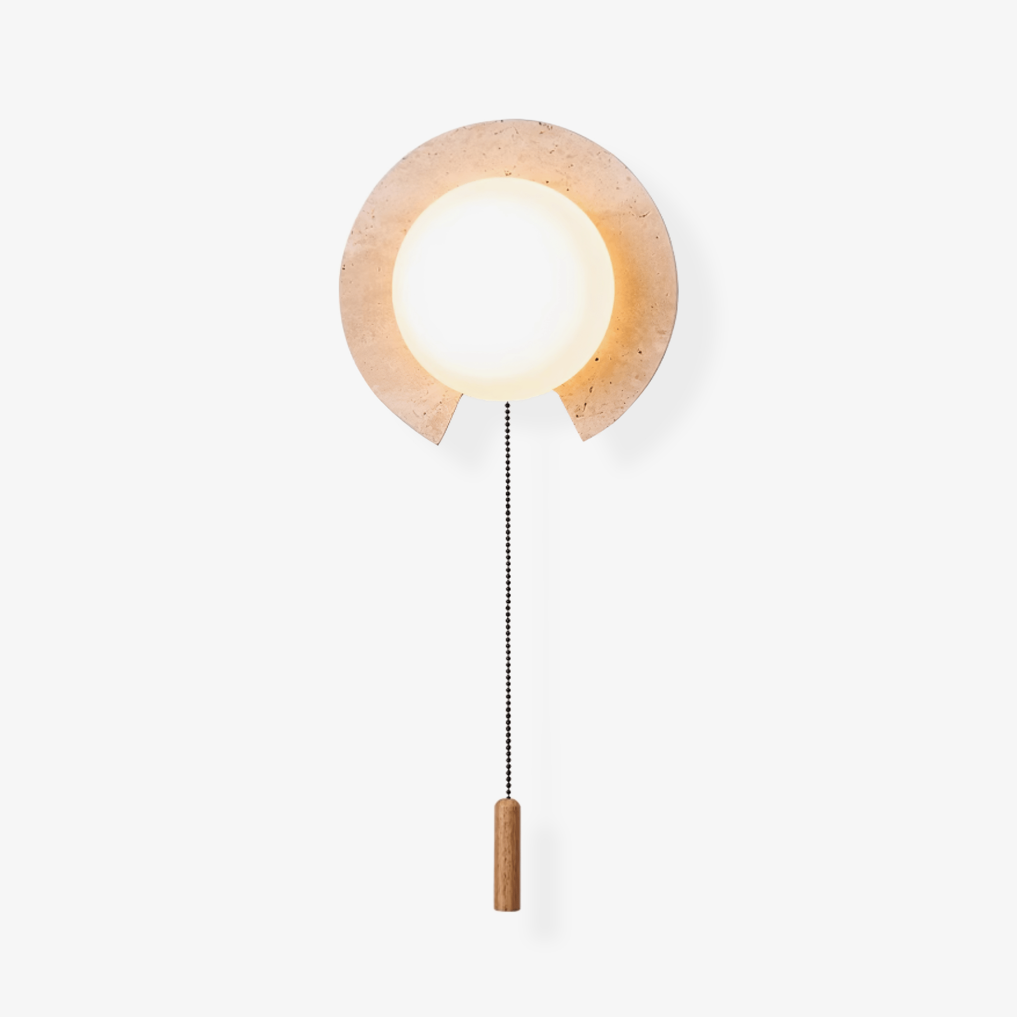 Zamaryra Semi-Circular Travertine Wall Light - Neutralighting