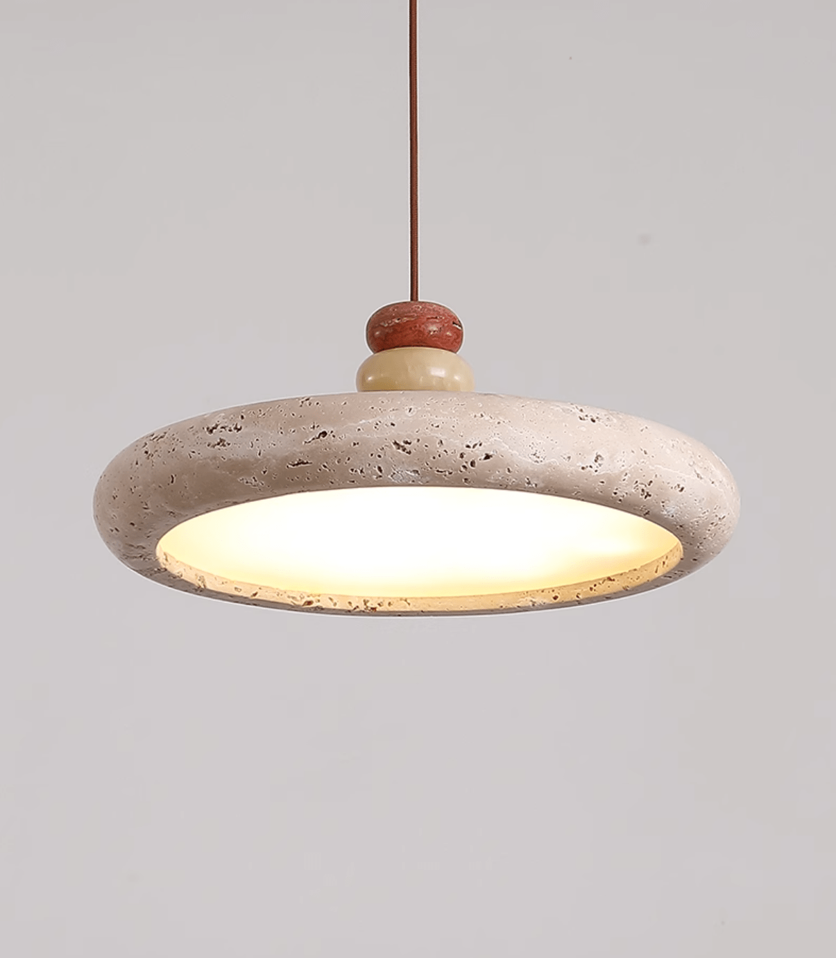 Cuvarora Disc Travertine Pendant Light - Neutralighting