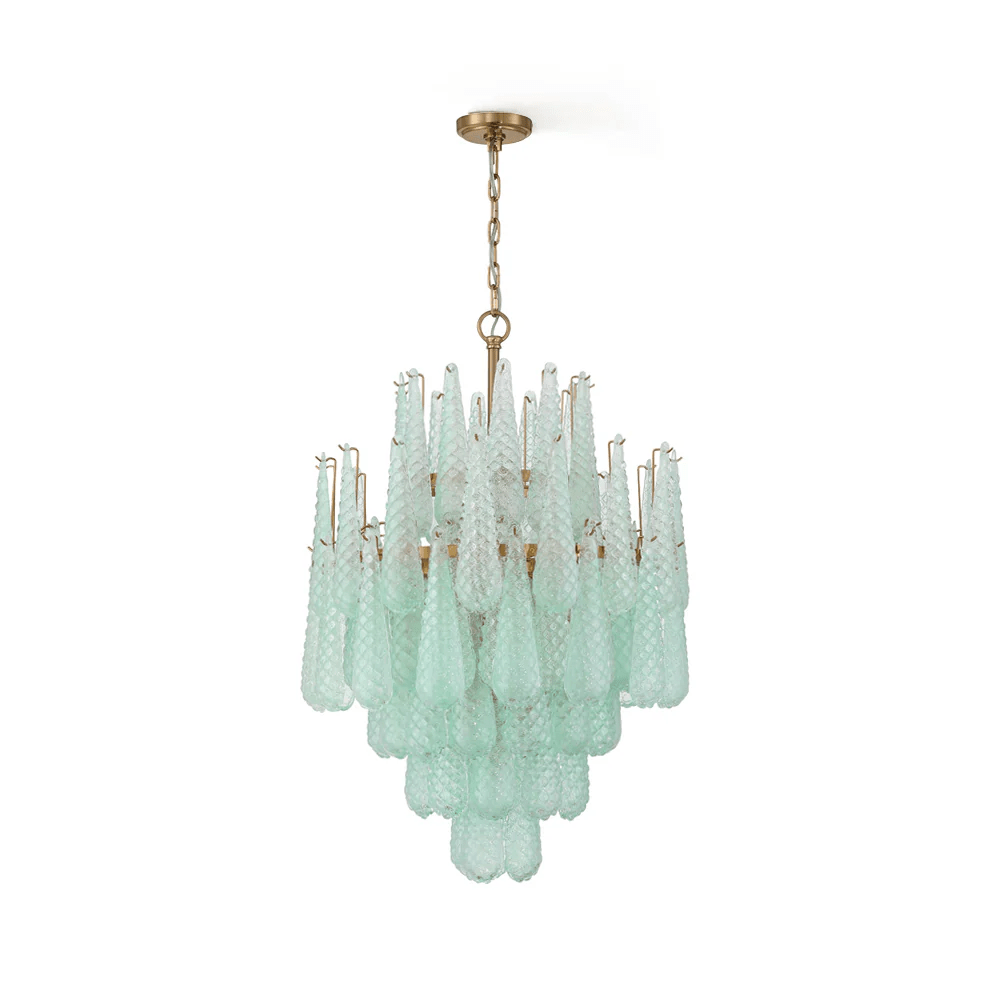 Aurora Chandelier Drop Textured Glass Elegant - Neutralighting