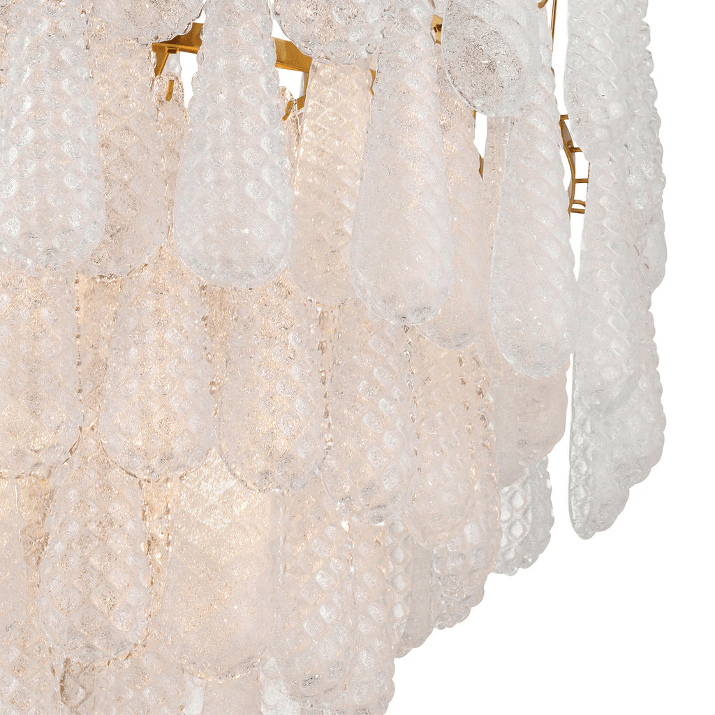 Aurora Chandelier Drop Textured Glass Elegant - Neutralighting