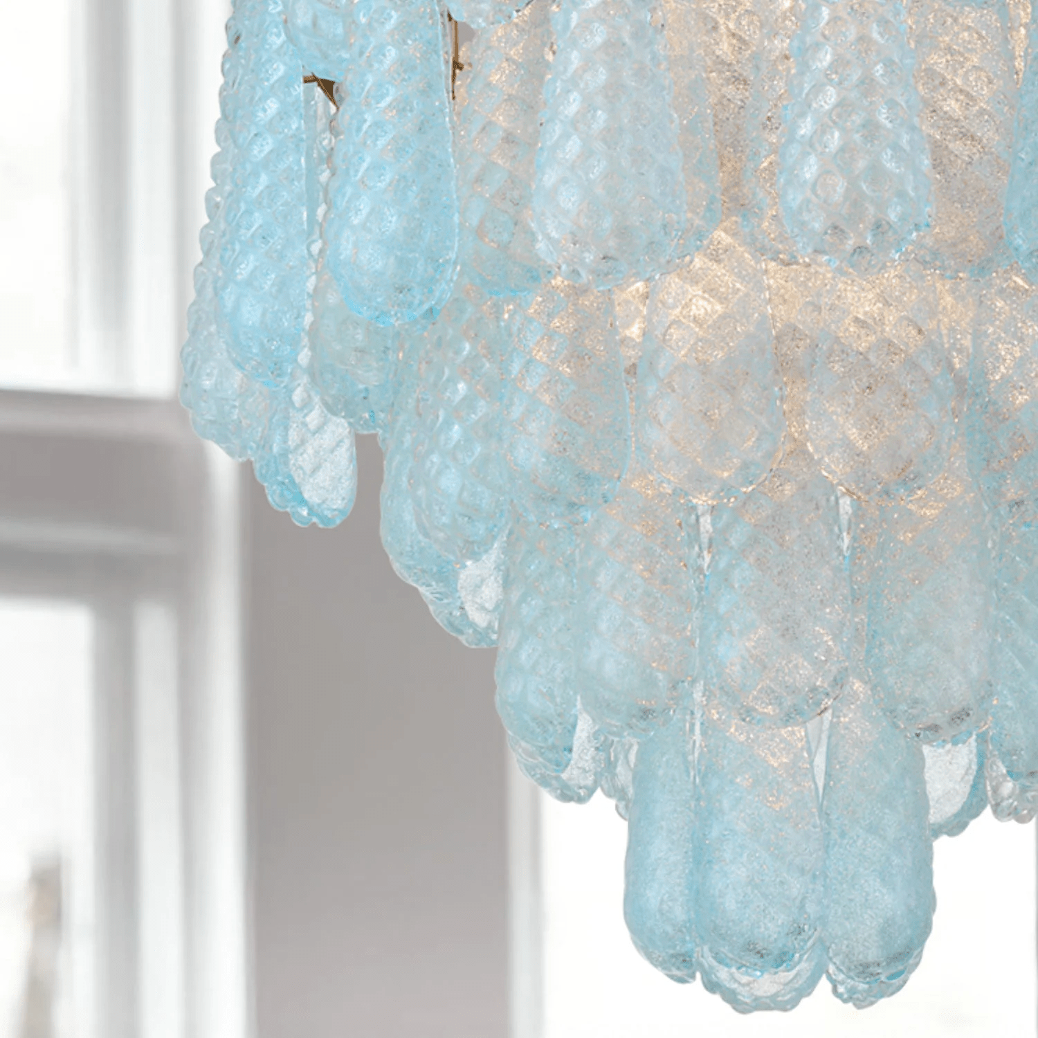Aurora Chandelier Drop Textured Glass Elegant - Neutralighting