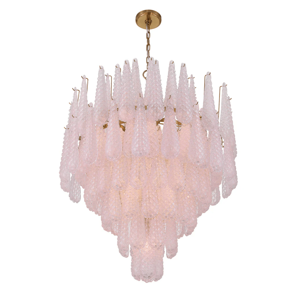 Aurora Chandelier Drop Textured Glass Elegant - Neutralighting