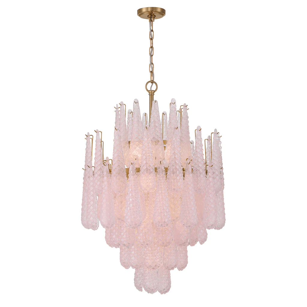 Aurora Chandelier Drop Textured Glass Elegant - Neutralighting