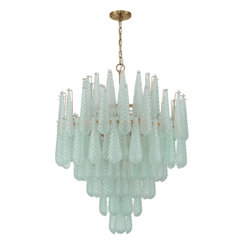 Aurora Chandelier Drop Textured Glass Elegant - Neutralighting