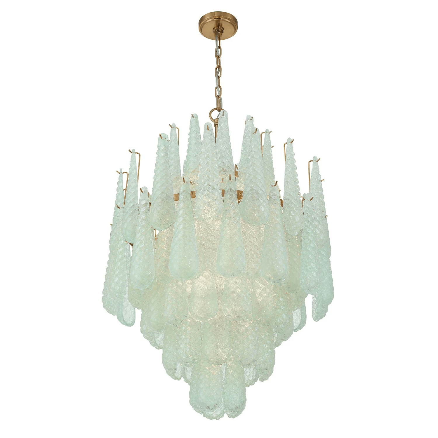 Aurora Chandelier Drop Textured Glass Elegant - Neutralighting