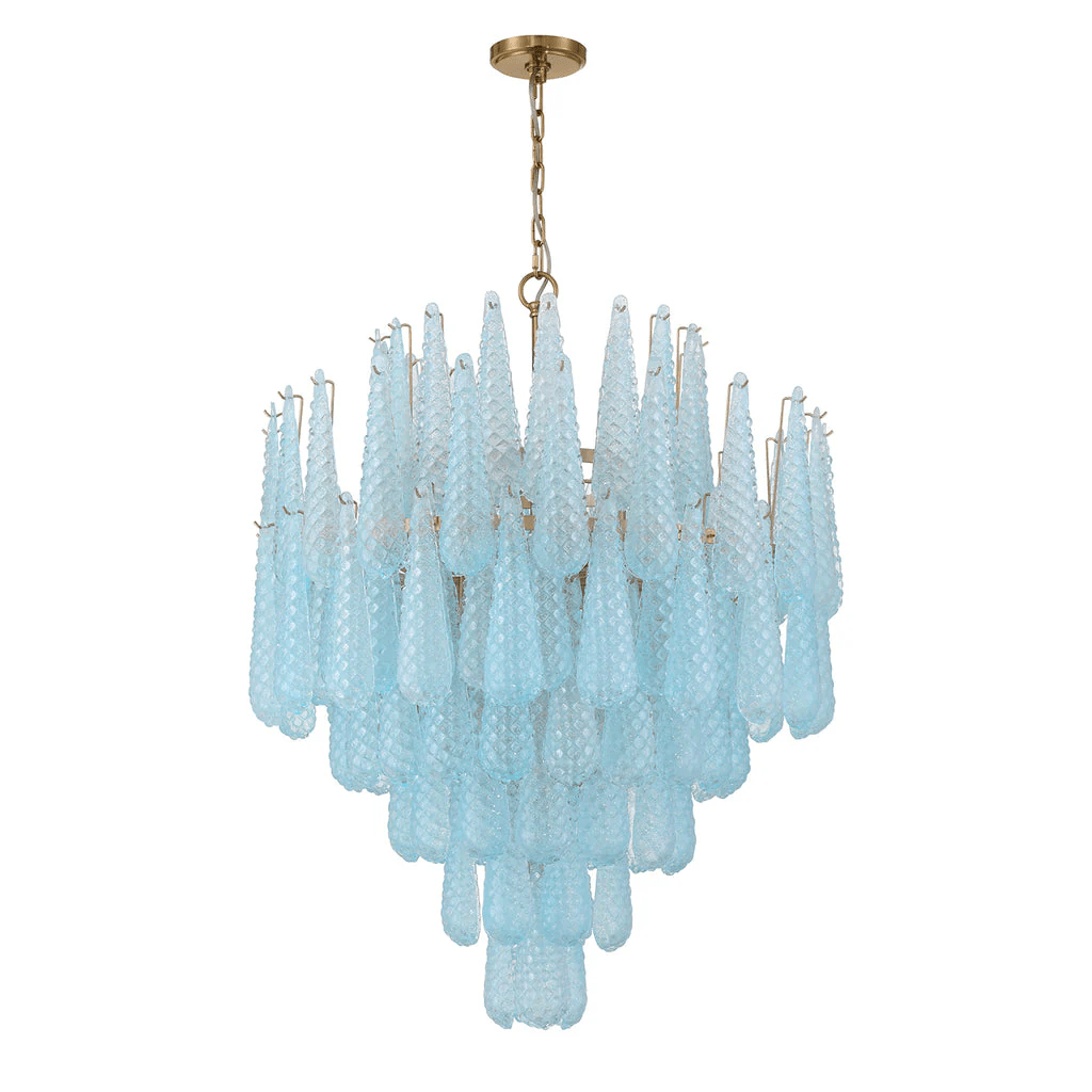 Aurora Chandelier Drop Textured Glass Elegant - Neutralighting