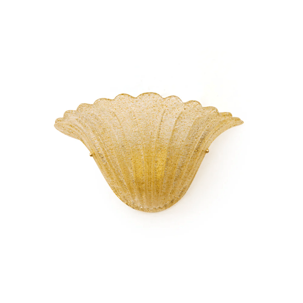 Aurora Wall Lamp Scallop Edge Textured Glass Elegant - Neutralighting