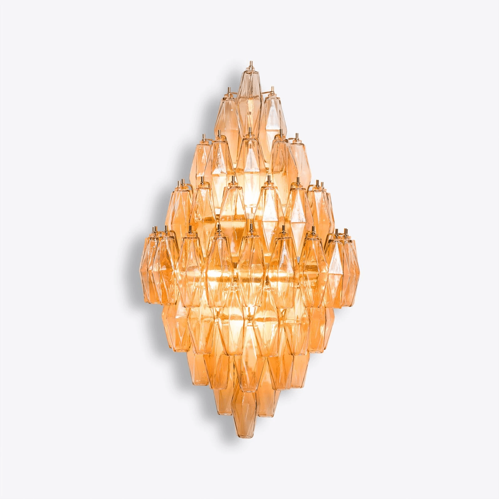 Aurora Wall Light Amber Diamond Polyhedron Vintage - Neutralighting