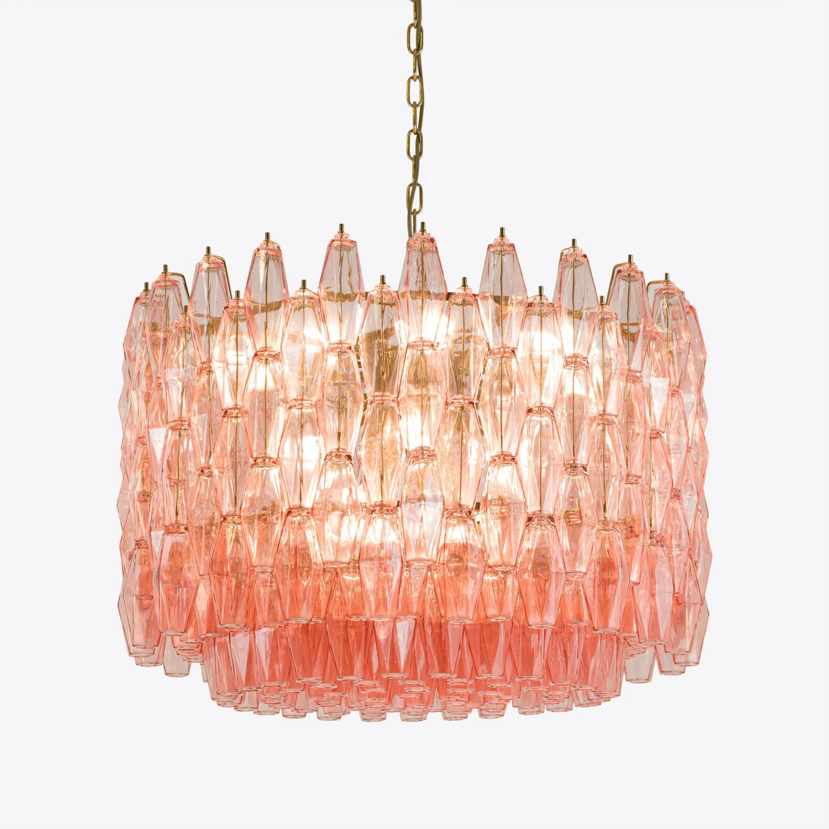 Aurora Chandelier Drum Amber Glass Elegant - Neutralighting