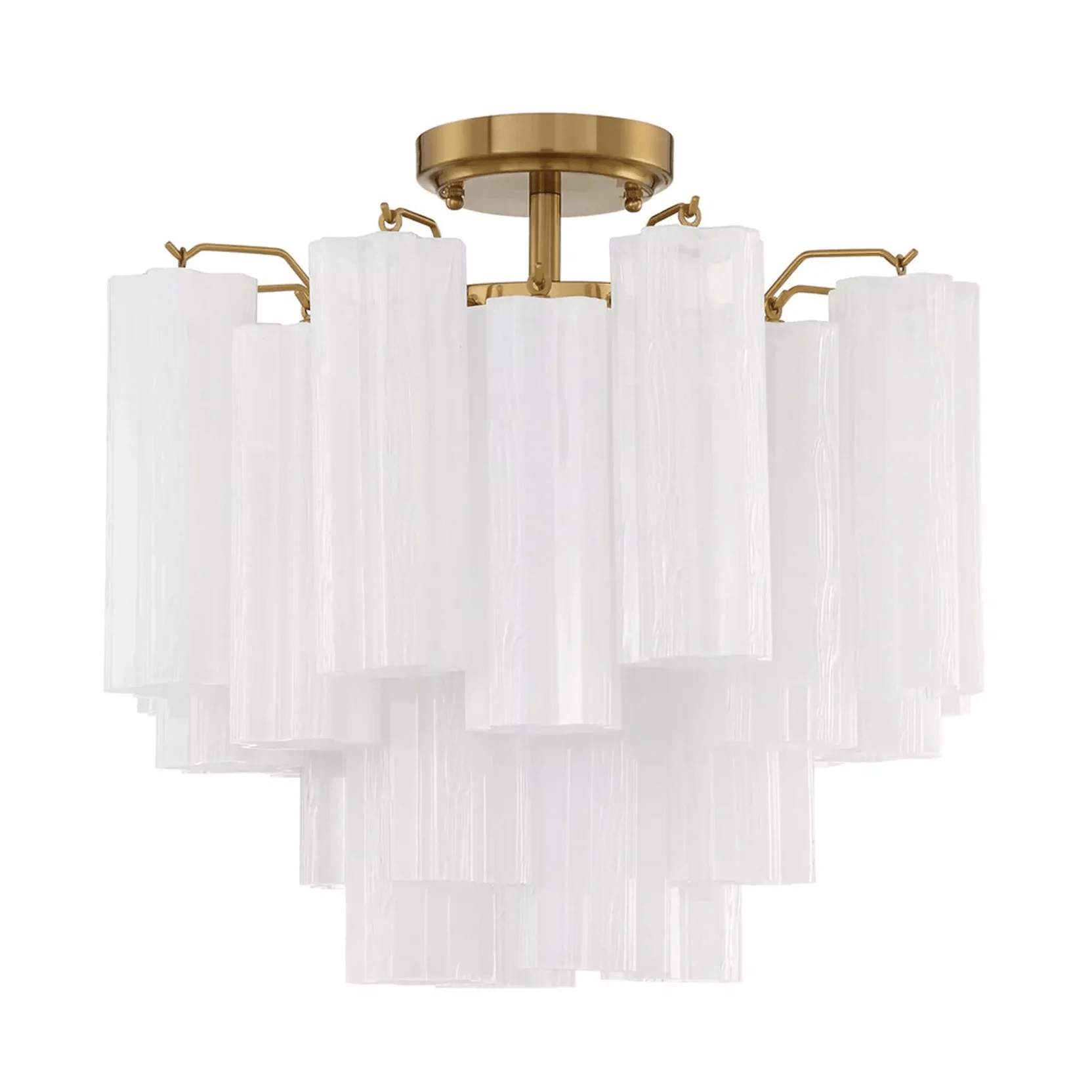 Aurora Ceiling Lamp Clear Murano Glass Tubular Handblown - Neutralighting