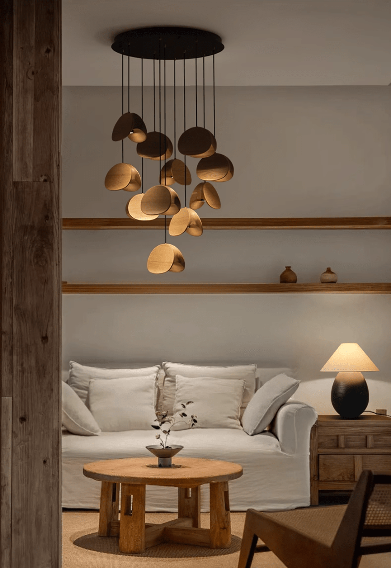 Tavro Minimalistische Pendelleuchte aus Holz-Letslighting