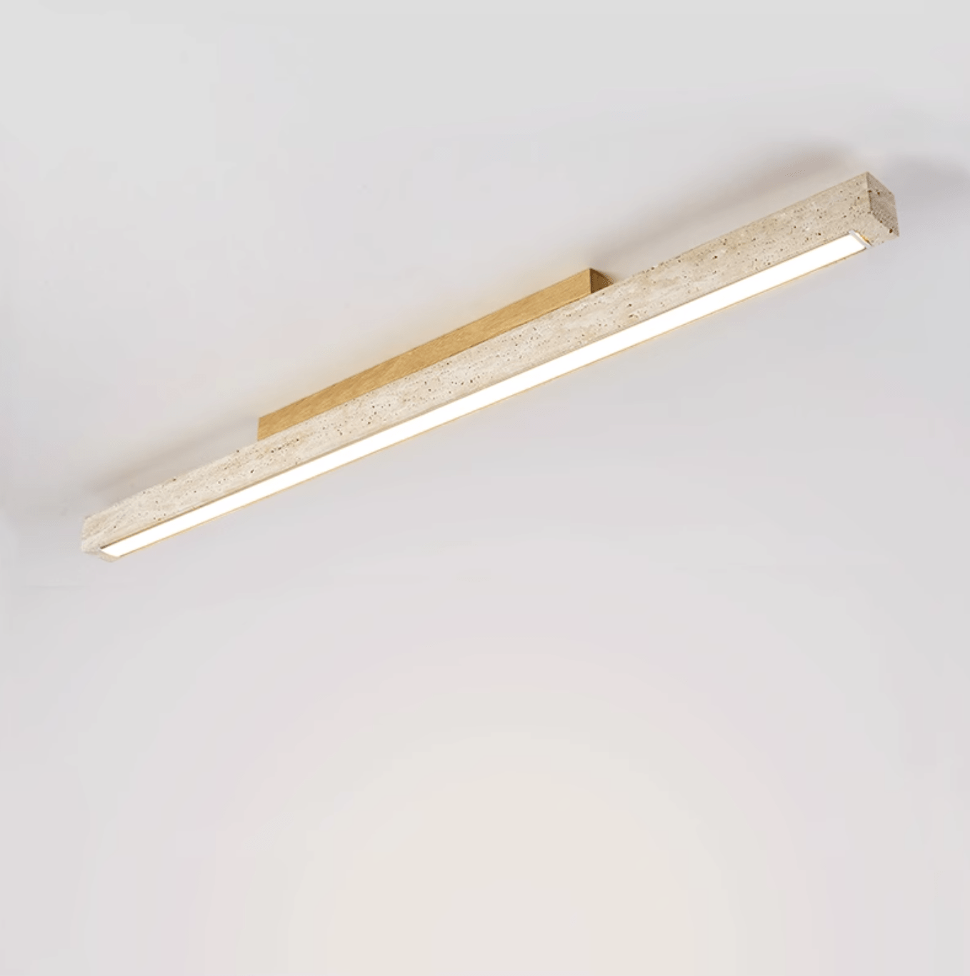 Orvenarae Minimalist Travertine Linear Ceiling Light - Neutralighting