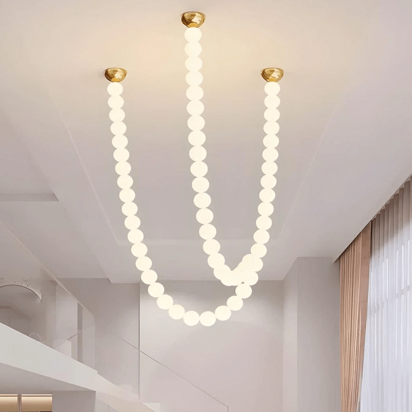 Pearl Kaskaden-Kronleuchter aus Glasperlen-Letslighting