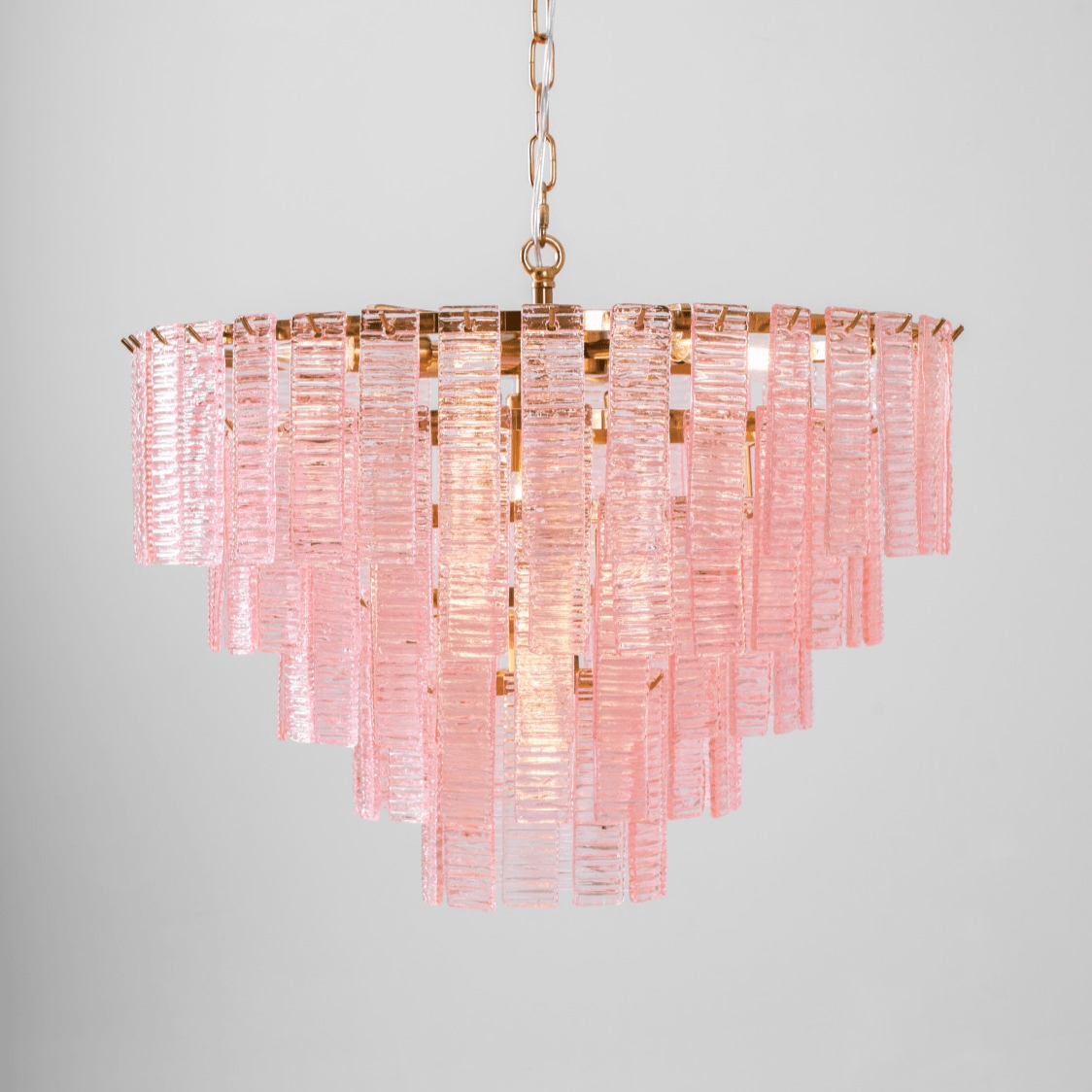 Aurora Chandelier Pink Murano Glass Layered Vintage Luxury - Neutralighting