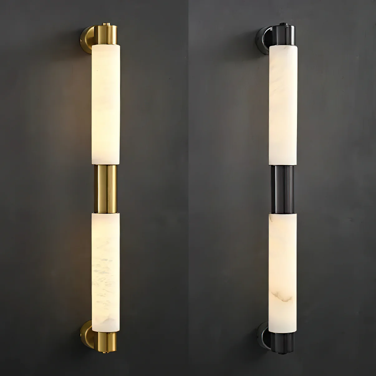 Eurthaeth Alabaster Brass Wall Light - Neutralighting