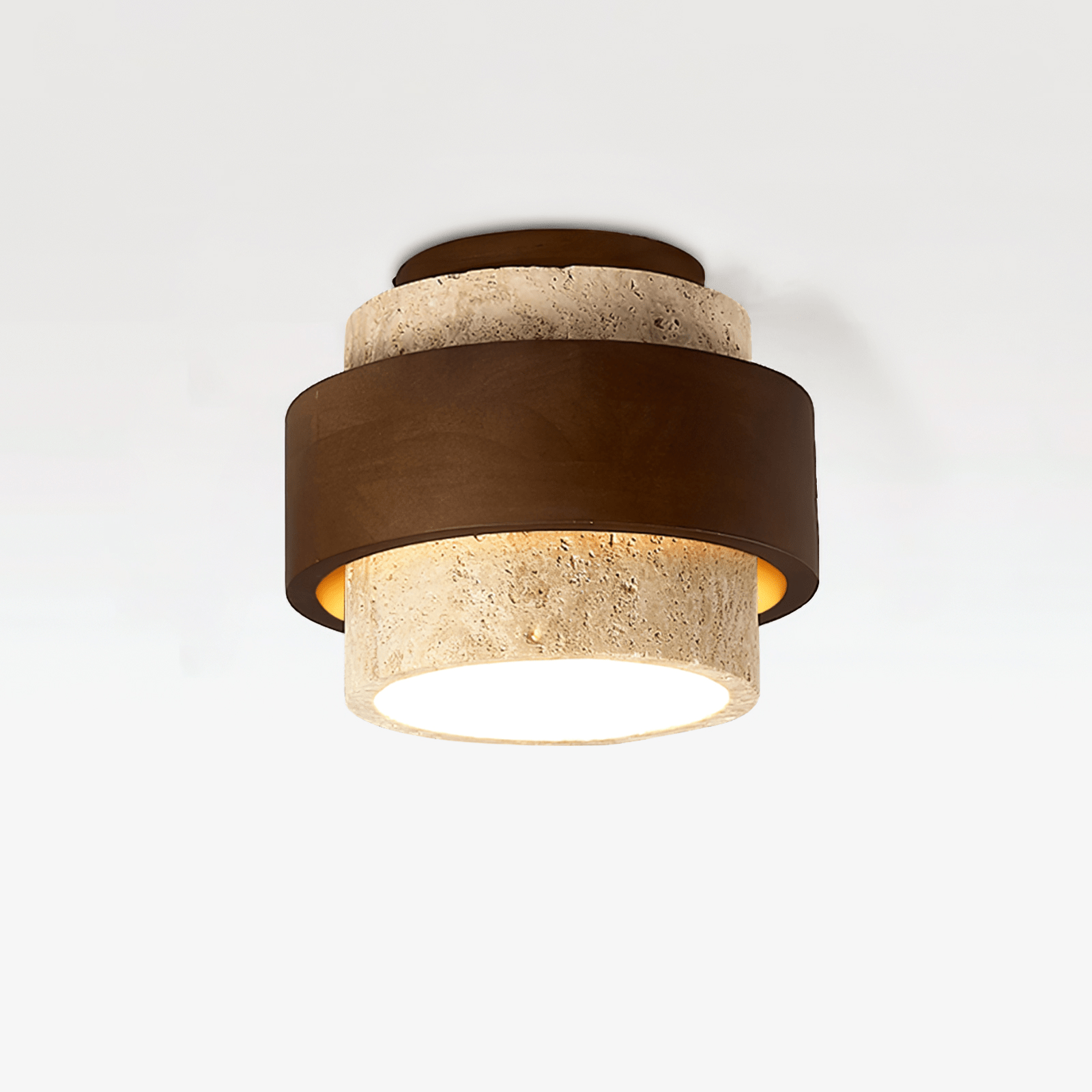 Eltalor Layered Ring Travertine Ceiling Light - Neutralighting