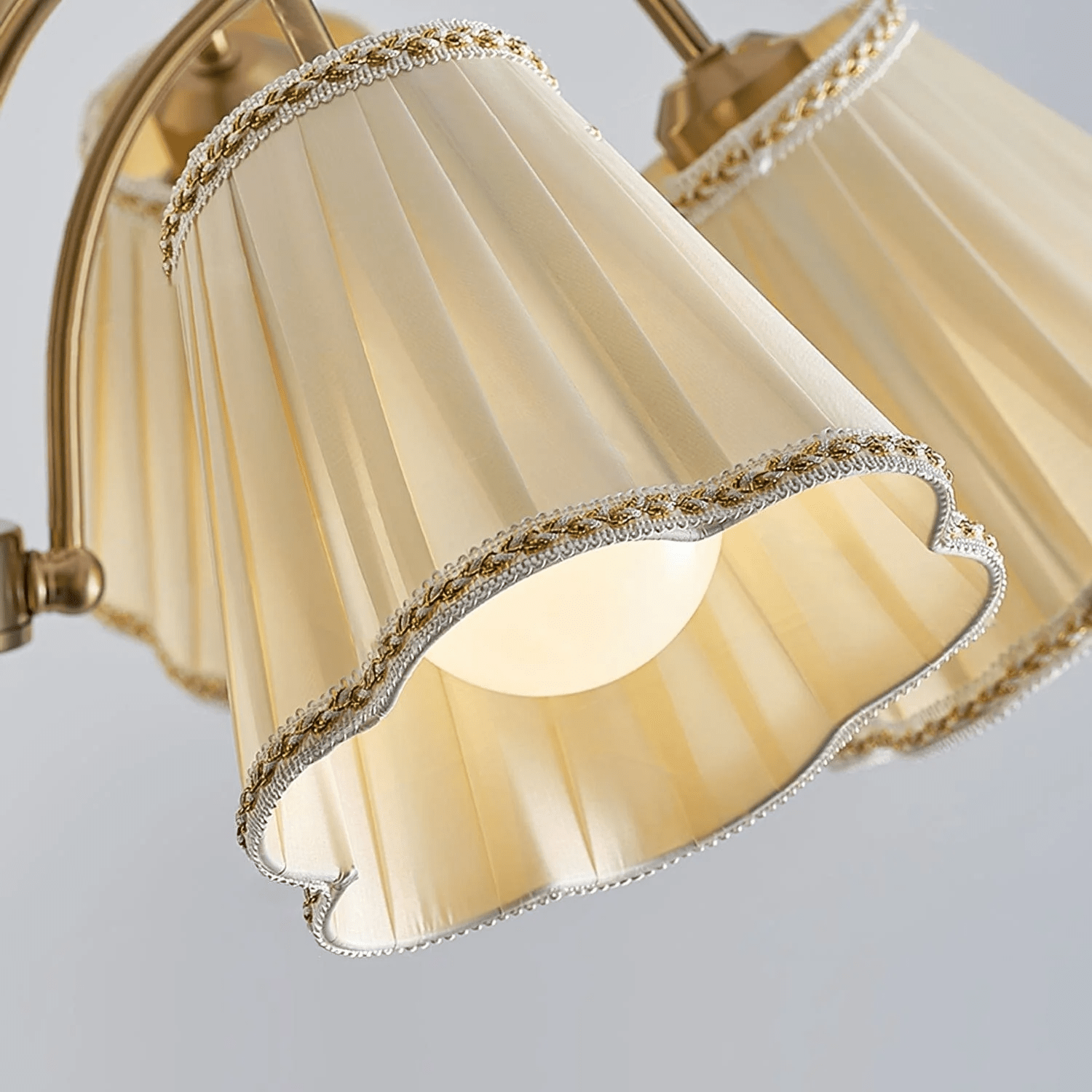 Elijh Vintage Stoff-Kronleuchter-Letslighting
