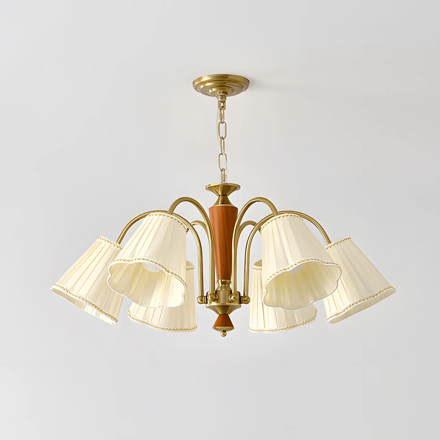 Elijh Vintage Stoff-Kronleuchter-Letslighting