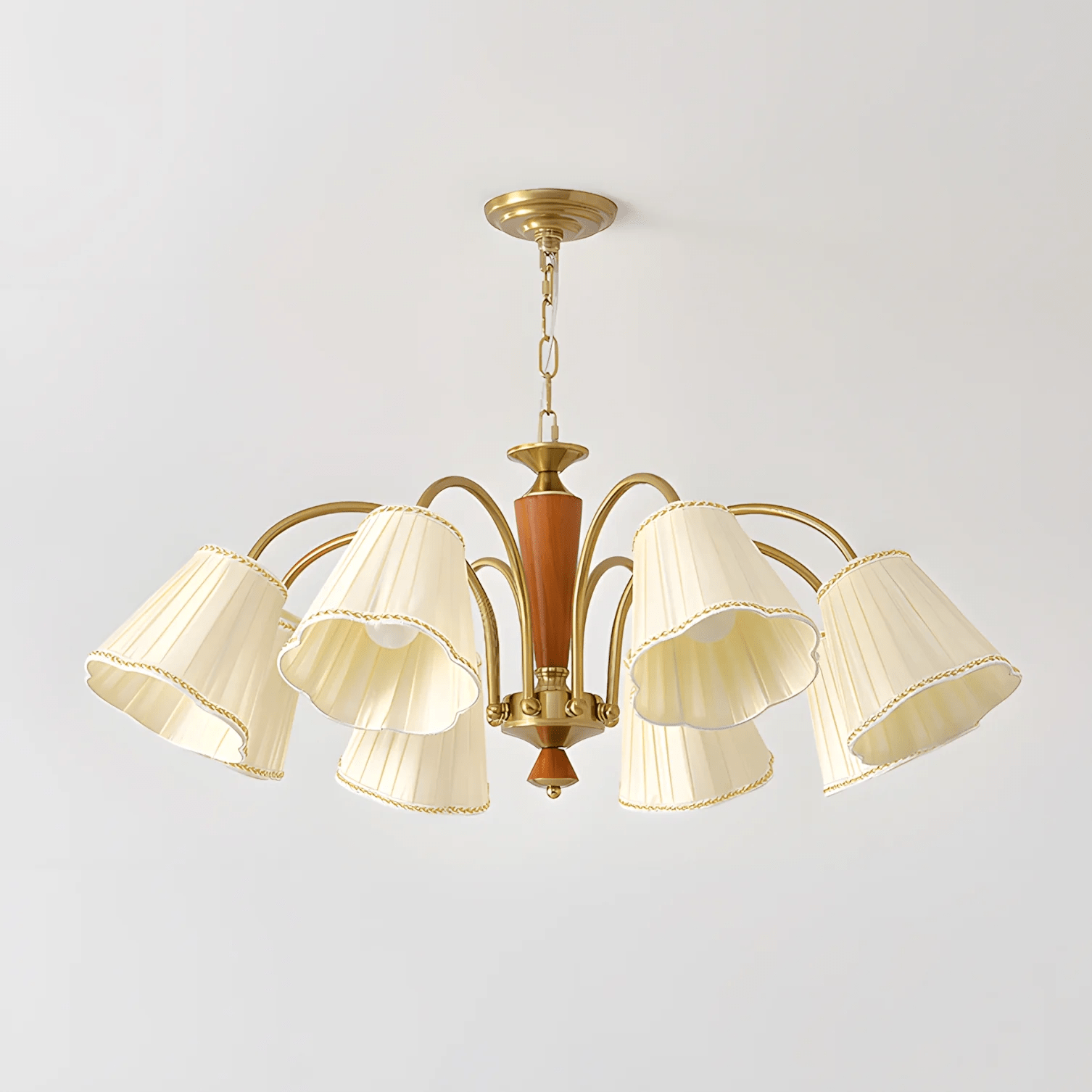 Elijh Vintage Stoff-Kronleuchter-Letslighting